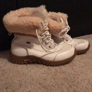 Short leather Ugg boots